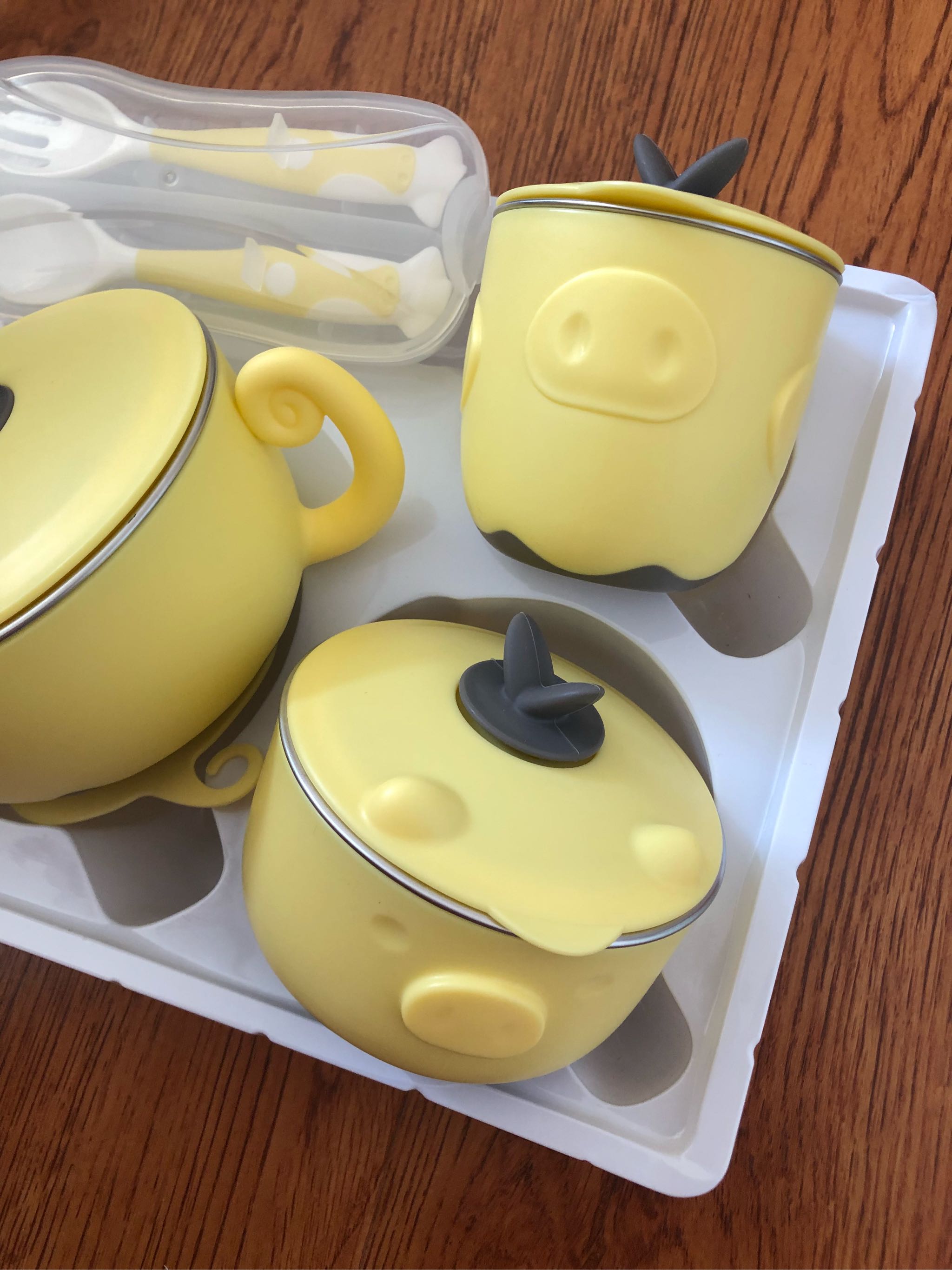 贝比康宝宝保温辅食碗餐具套装怎么样有用吗，母女俩使用一个月效果对比_搜券