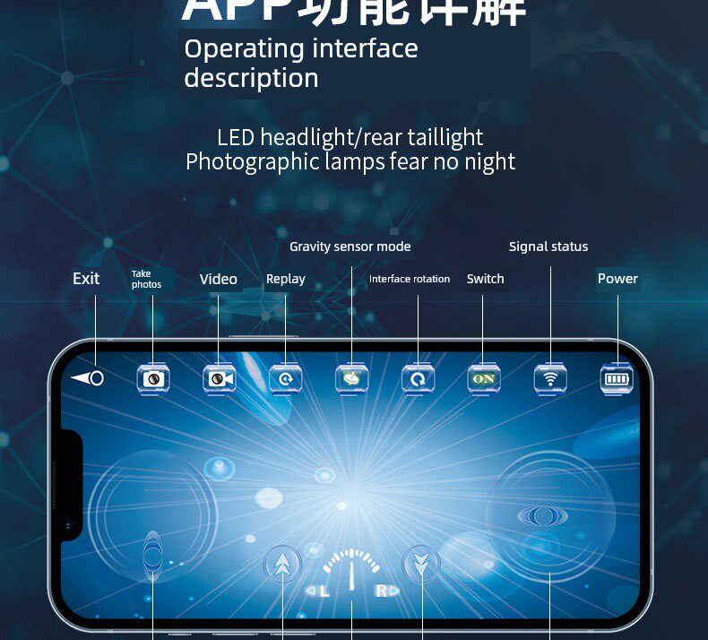 Лодка на электро-, радиоуправлении 水下相机潜艇wifi遥控智能肖像船实时高清电影魔鬼鱼水防水玩具的男孩和女孩