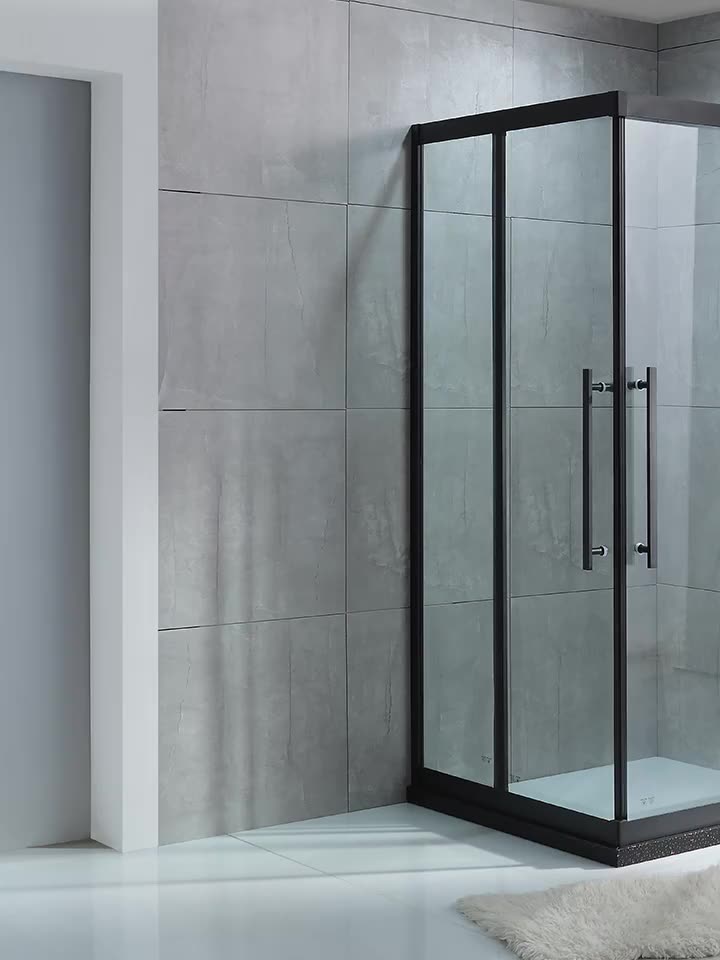 Square custom integrated bathroom shower room glass partition door Dry and wet separation powder room household bathroom bath screen