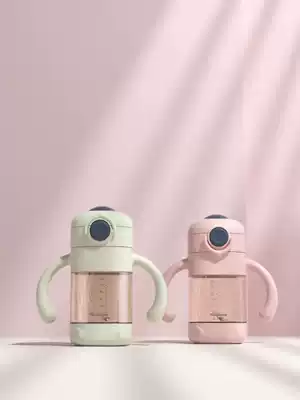 Naughty baby ppsu children's water cup Baby bottle Big baby straw duckbill dual-use baby milk cup learning drink cup