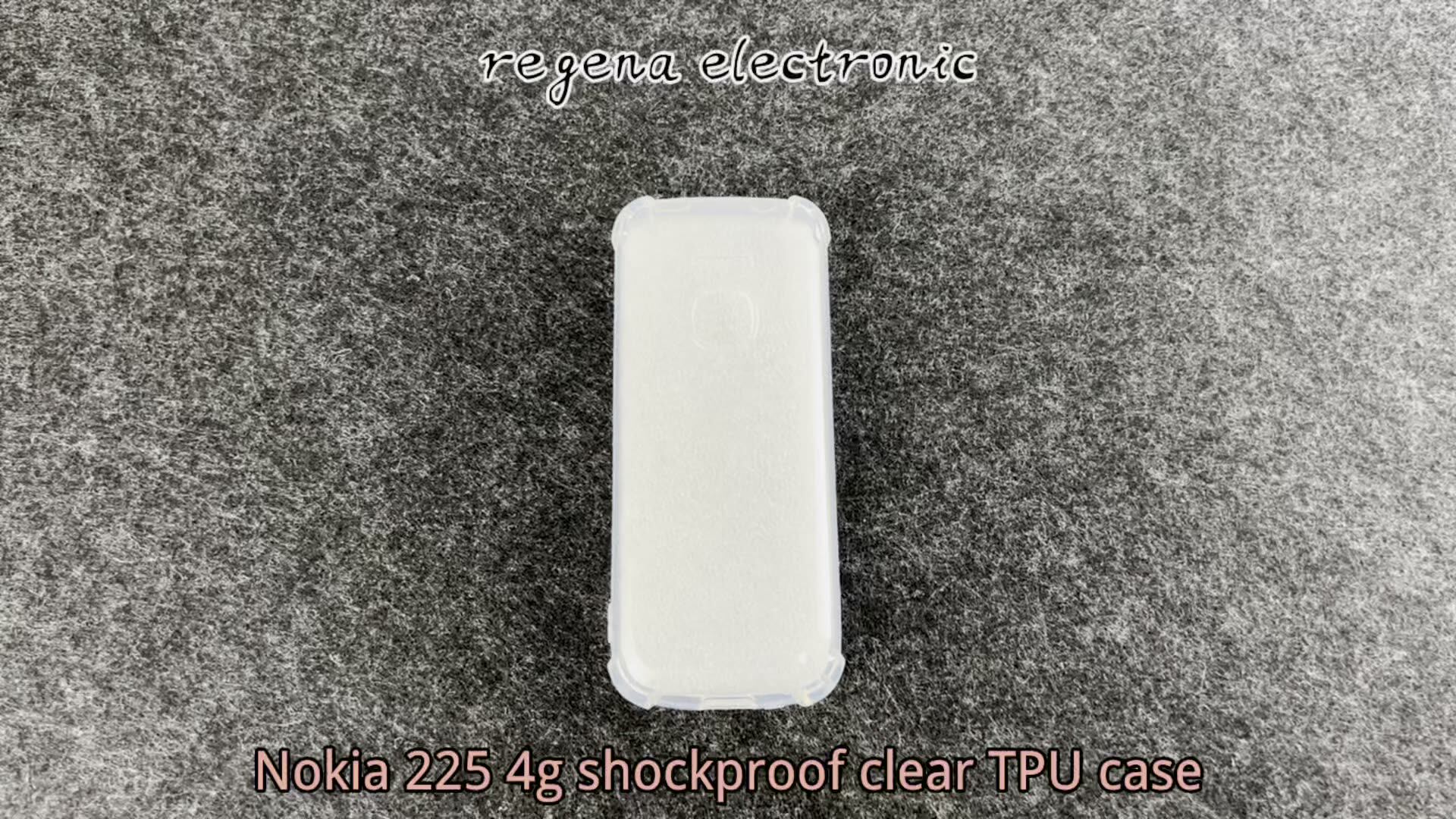 Custodia per Nokia 225 4G, in morbido TPU, antiurto, in silicone, anti-impronte, per Nokia 225 4G, colore: bianco