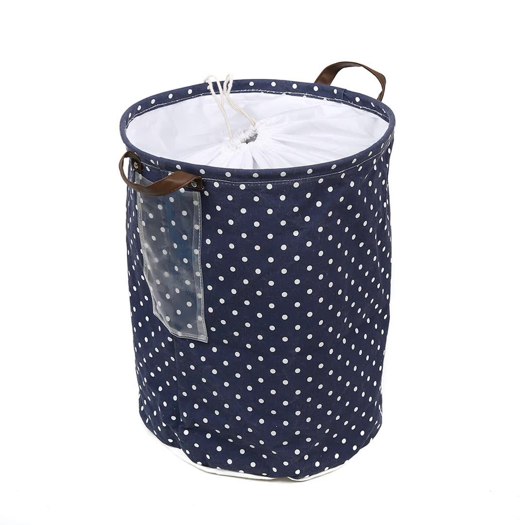 Eco Friendly Custom Round Shape Collapsible Folding Tote Cotton Laundry