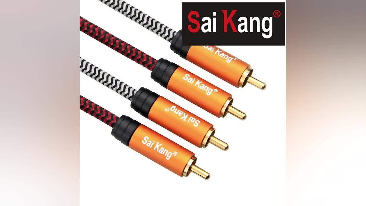 High Quality Rca Audio Cable 2 Rca To 2 Rca 24k Gold Plated Oxygen Free