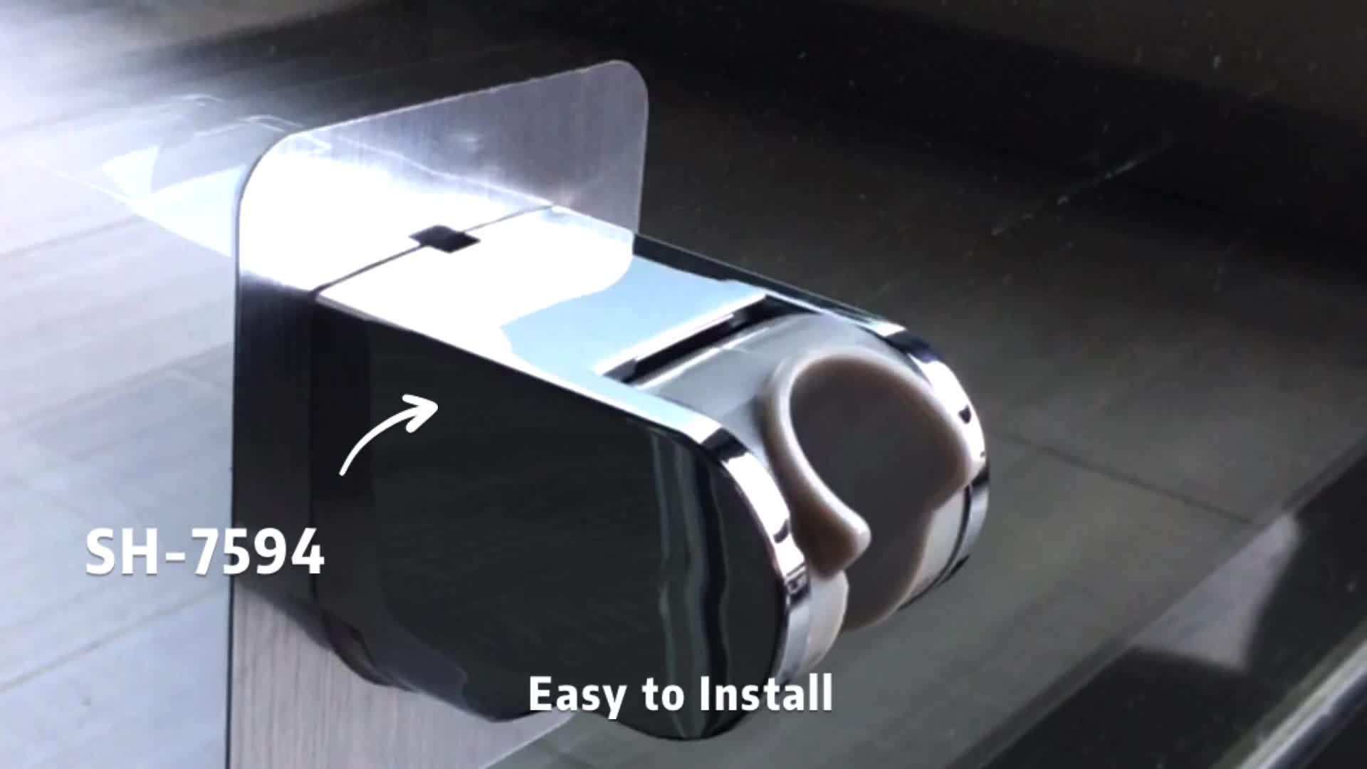 Wall Mount No Drilling Shuc Paste Sticker Hand Shower Head Holder With Strong Glass Gel Sticker