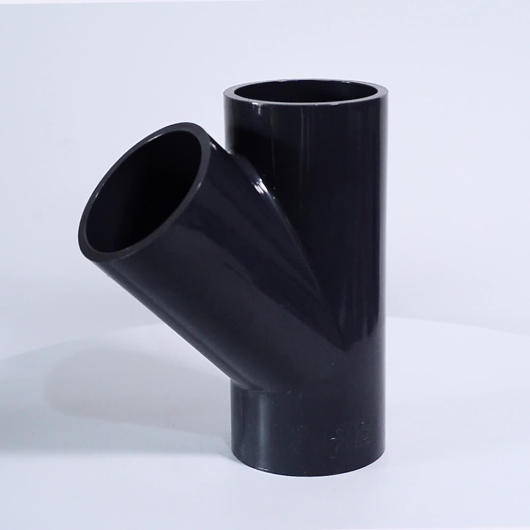 Plastic Tee Fittings Pvc 45 Degree Lataral Tee 45 Degree Y Branch Pipe