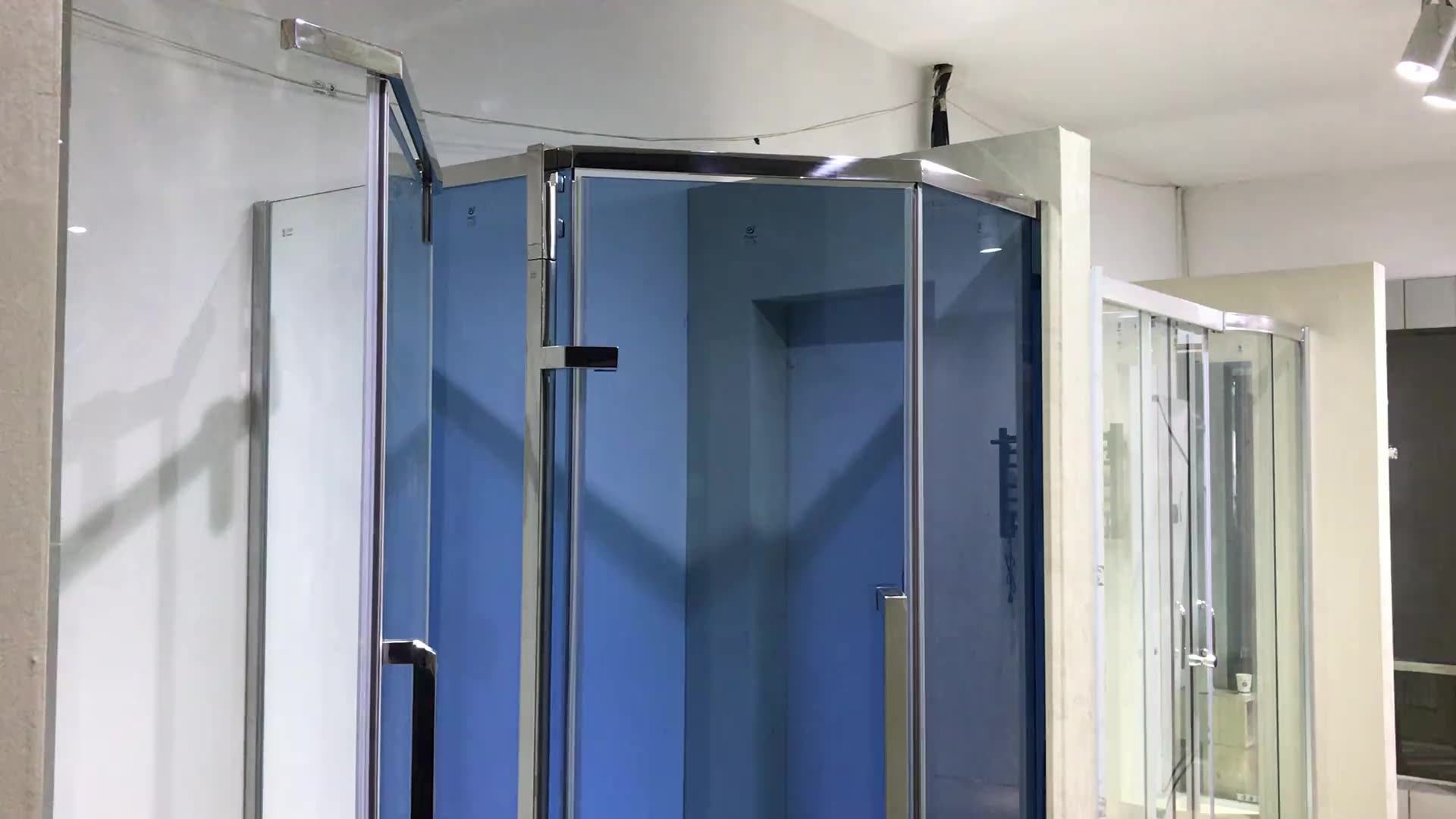 2 Panels Aluminum Frame Shower Sliding Door Bathroom Door Design Kd6108