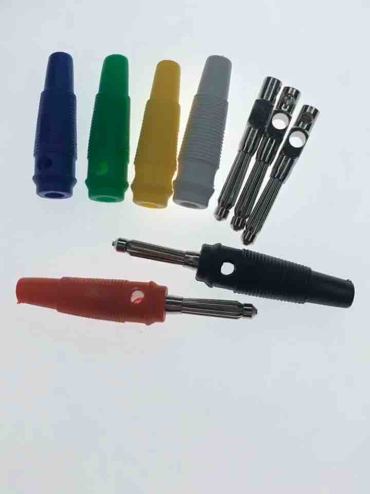 Pure copper welding-free 32A high current high voltage banana connector 4mm banana plug speaker line Banana head 7 pins