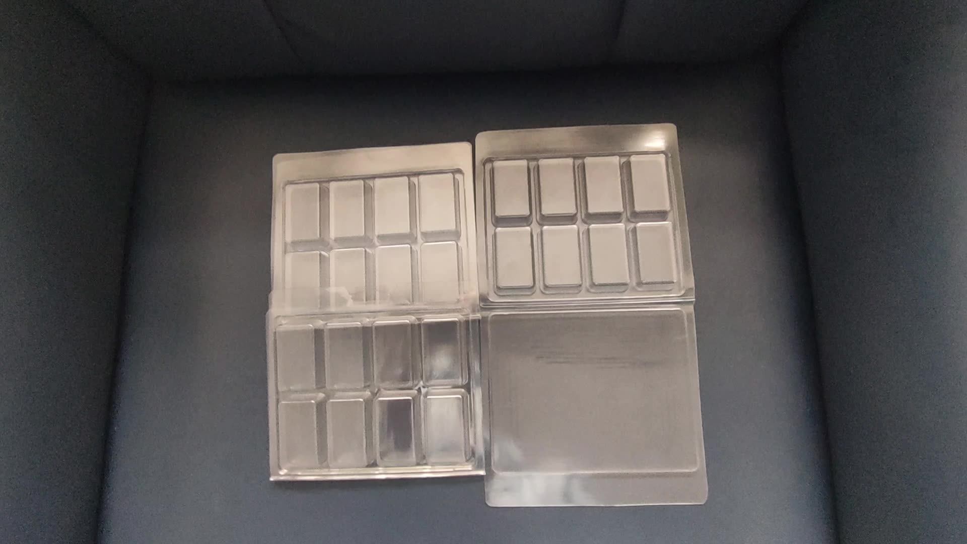 Custom Recyclable Plastic 5 Cavity Clamshell Pet 8 Cells Wax Melts