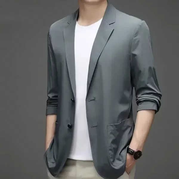 Summer Men's Thin Casual Suit 2026 Lightweight Spring and Autumn Blazer Trendy Jacket