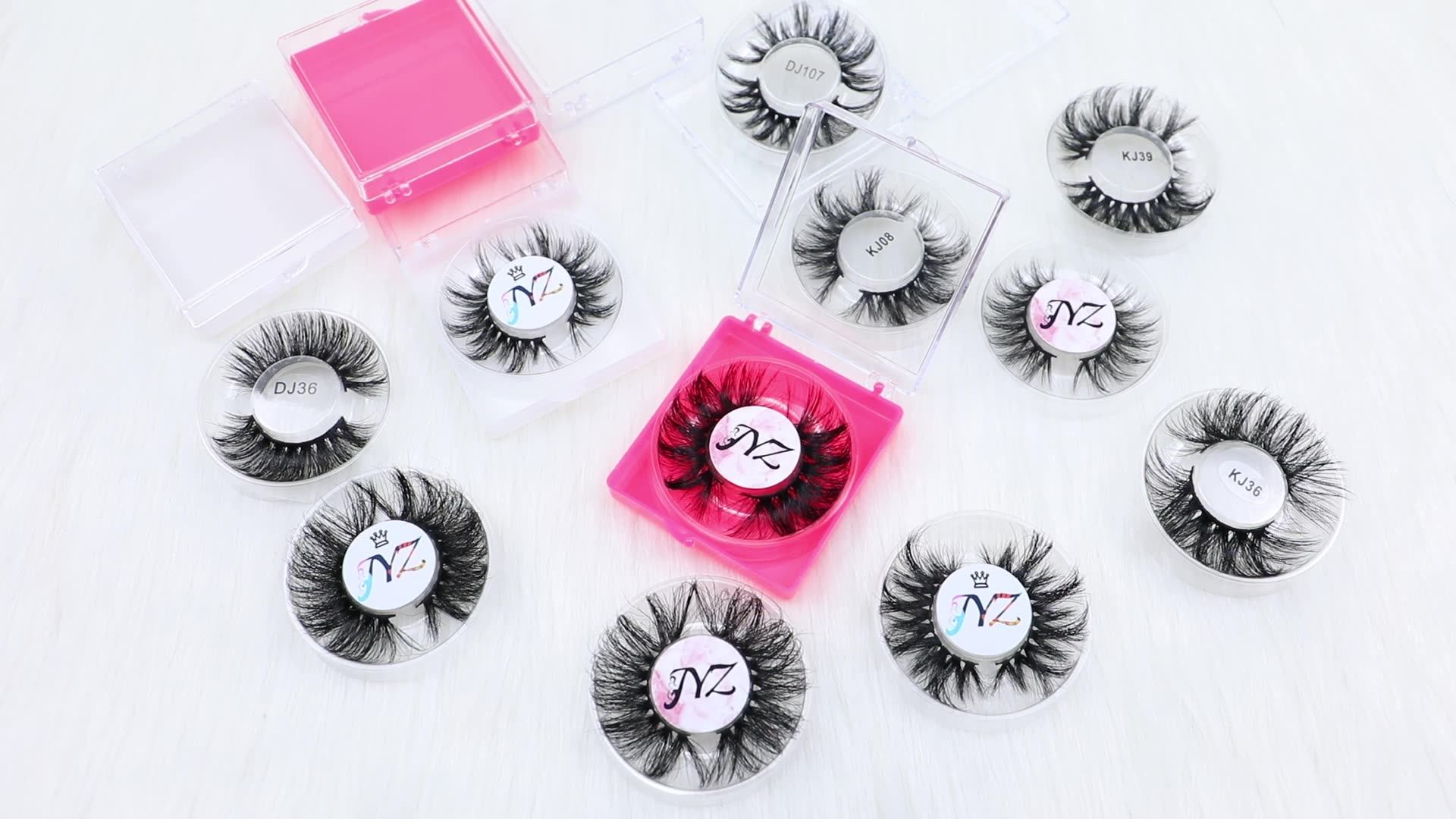 Create Your Own Brand Eye Lashes Custom Package Fluffy 3d Real Mink