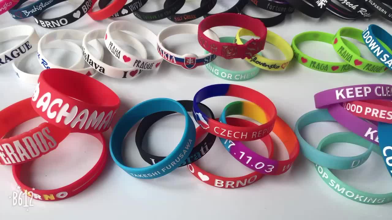 Bulk Cheap Fashion Promotional Gift Silicon Bracelet,Silicon Wrist