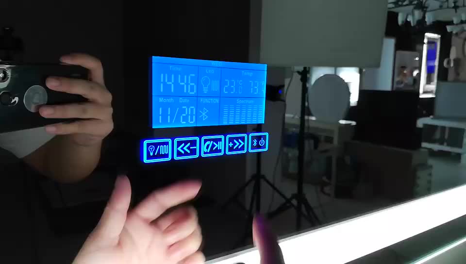 Luxury Hotel Smart Bathroom Mirrors Touch Sensor Screen Makeup