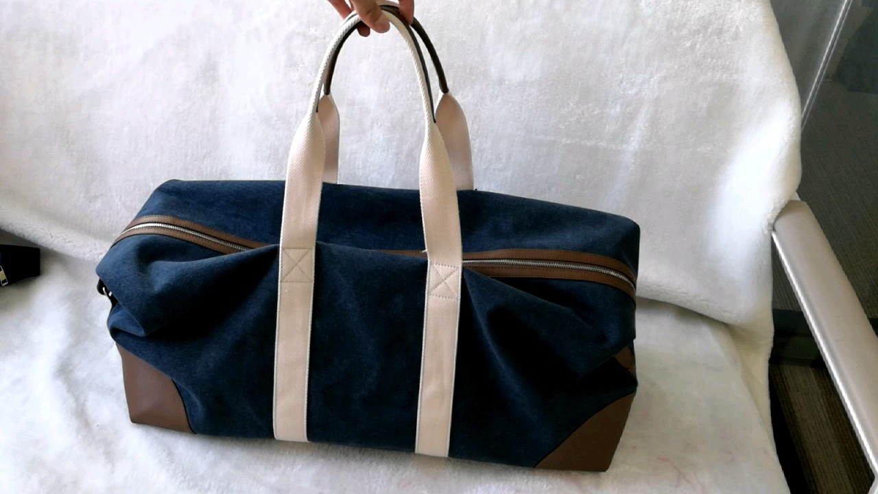 Designer Duffel Bag Custom Logo Cotton Canvas Travel Duffle Weekender