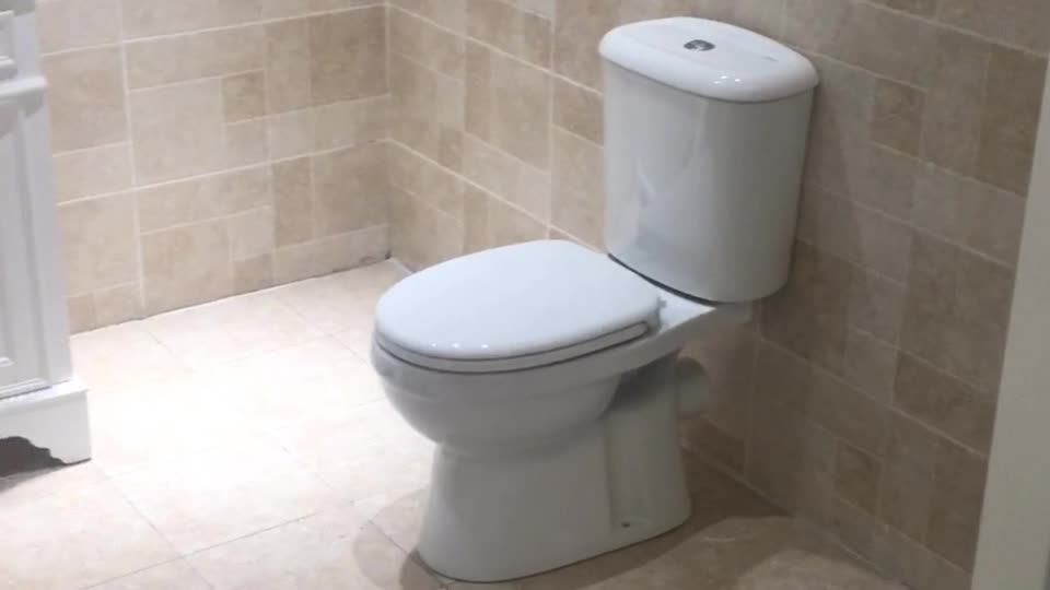 Huida Modern Western Bathroom Two Piece Ptrap Washdown Ceramic