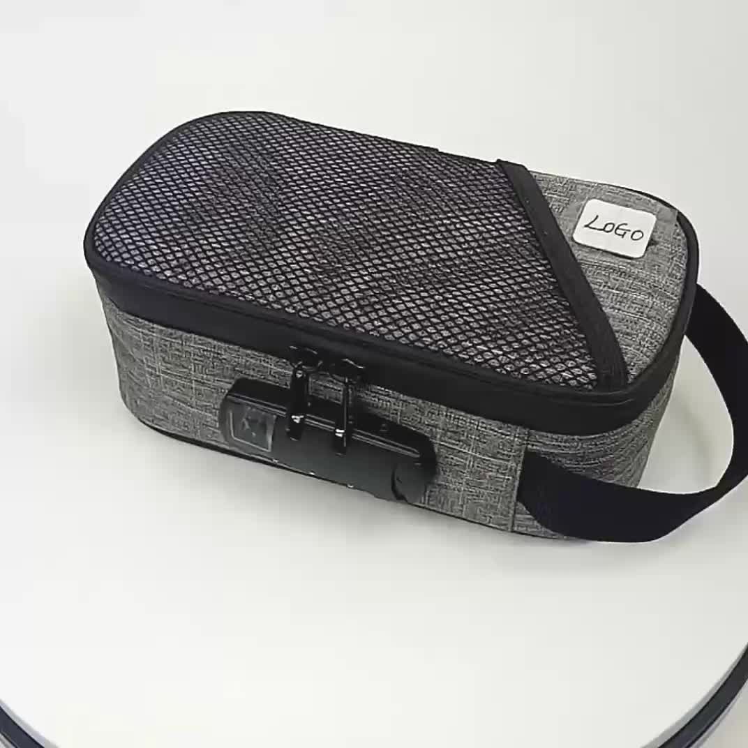 Odorless Fabric Activated Carbon Lined Smell Proof Case Bag Weed Box