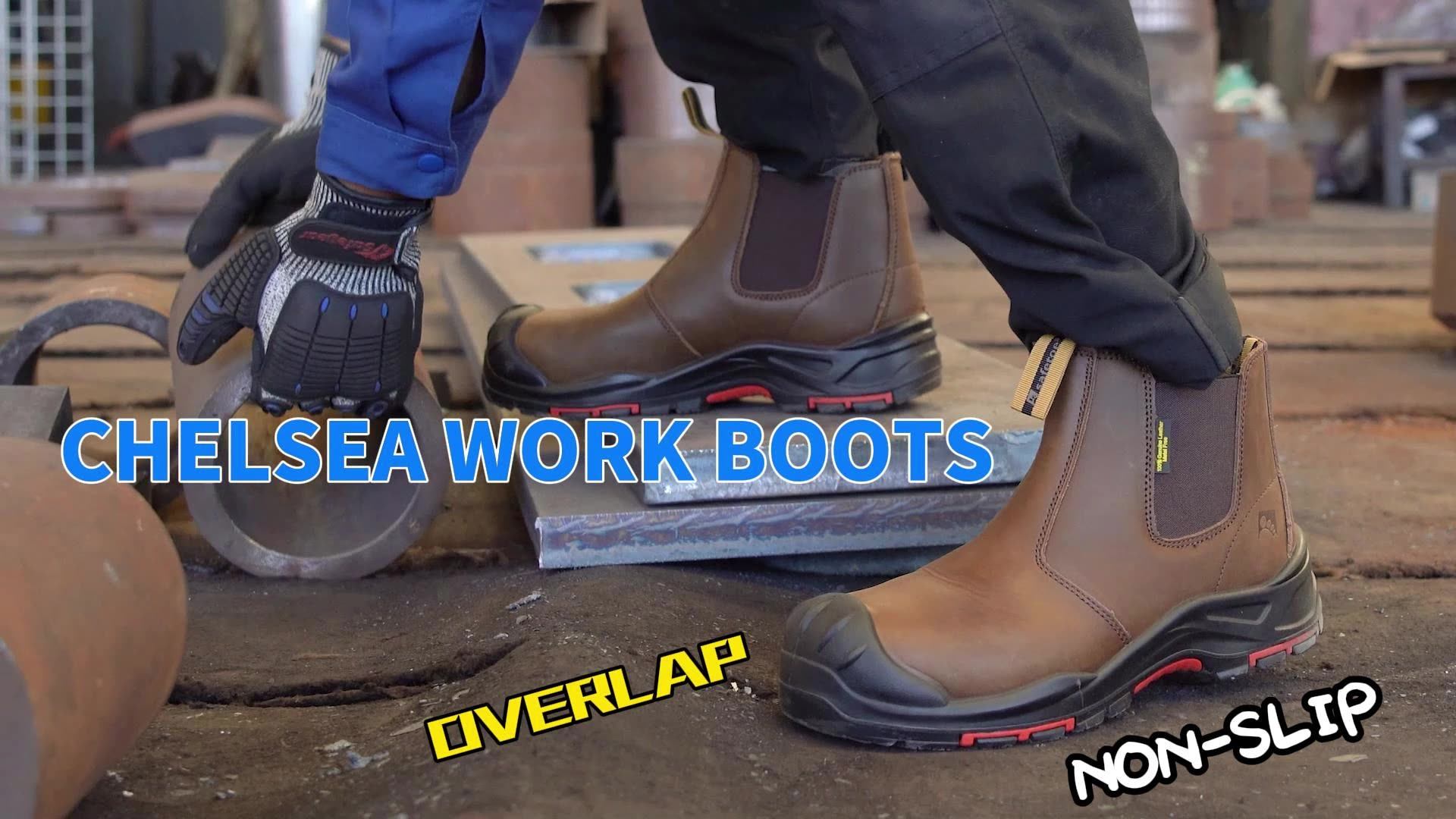 Safetoe Brown Nubuck Leather S3 Safety Boot Men's Heavy Duty Mining