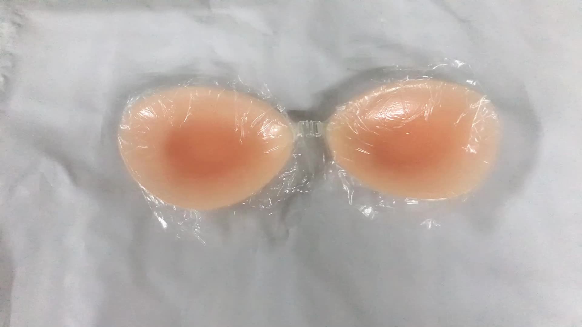 Removable Cups Skin Color Thick Clear Silicone Bra For Crossdresser