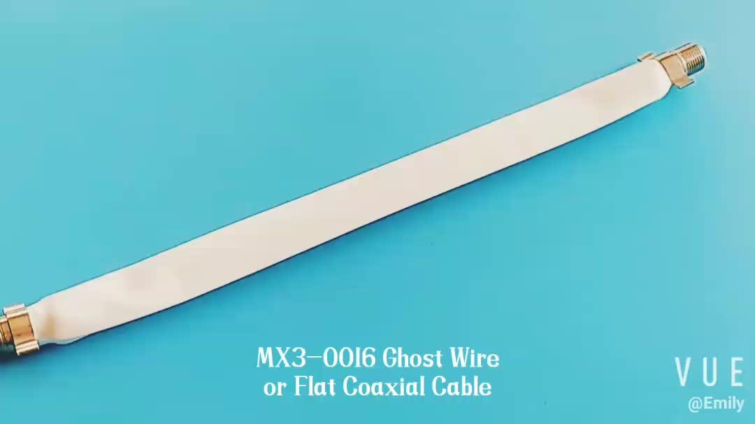 Mx Flat Coaxial Rg6 F Type Jumper Cable For Windows And Doors Buy Flat Coax Cable For Window