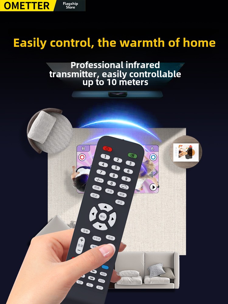 Multi-Functional Generic Tv Remote Control, Universal for Led Tvs, Generic Assembly Machines, Lcd Network Smart Tvs, Suitable for Airmate, Guokang, Android Lcd Tvs, Huiyao, Chinese-Korean, Alibaba Cloud Xy-R08