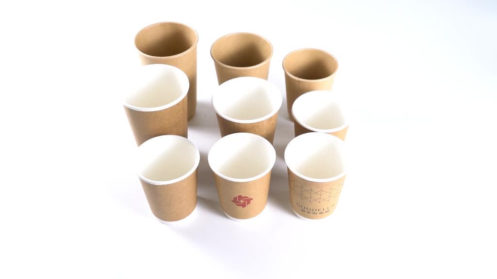 Cafe Desechables 6oz 8oz Biodegradable Cardboard Coffee Cup With Lid 12 ...