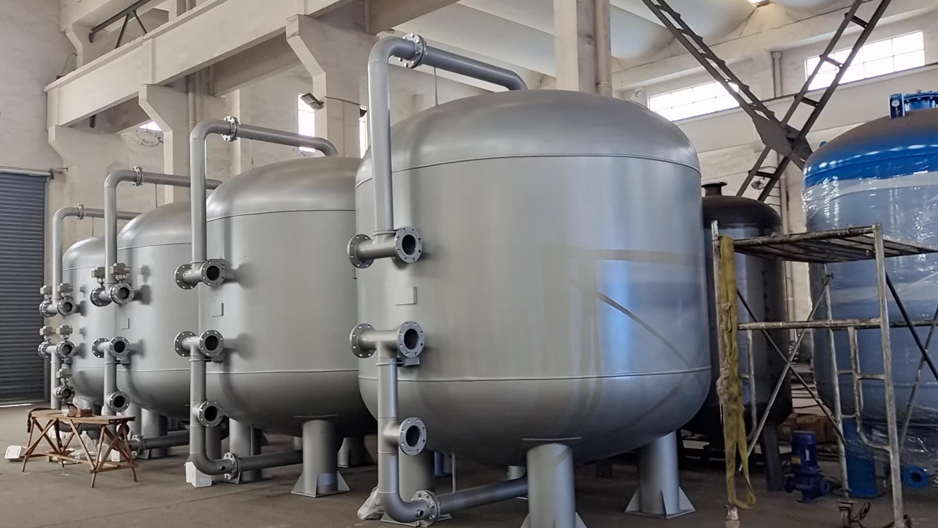 Deep Bed Multimedia Sand/activated Carbon Filter For Water Treatment