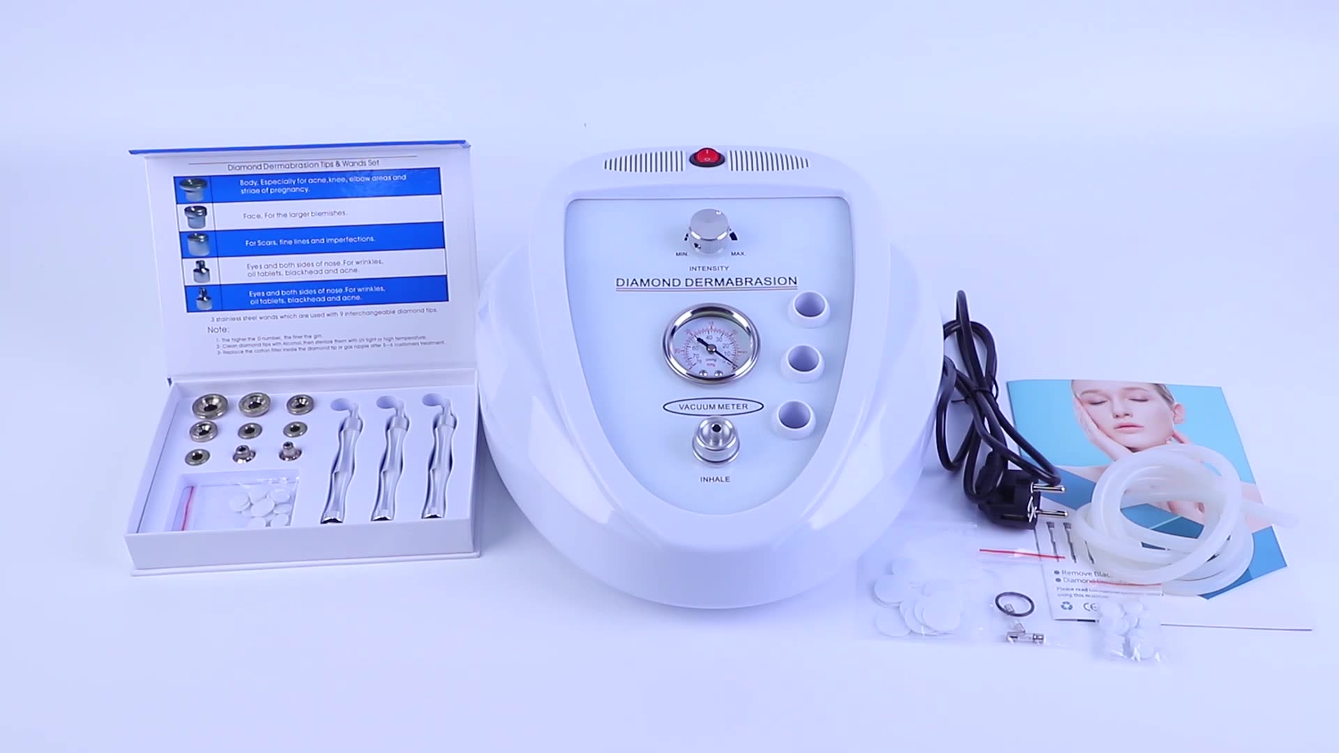 9pcs Diamond Microdermabrasion Tips Portable Exloliatores Diamond