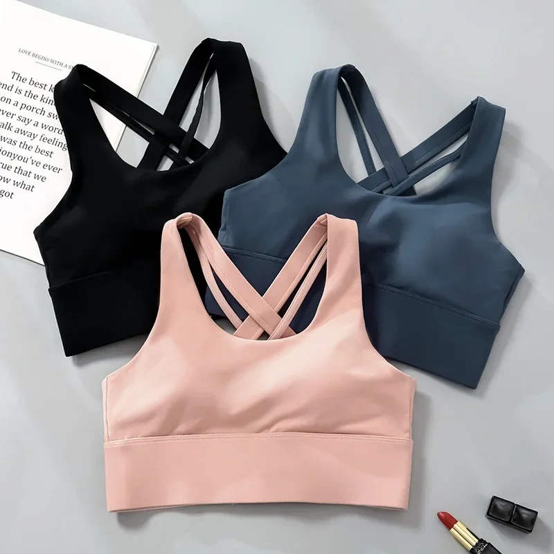 Sports fashionable sexy wireless bra, breathable vest, underwear, beautiful back, for running, European style