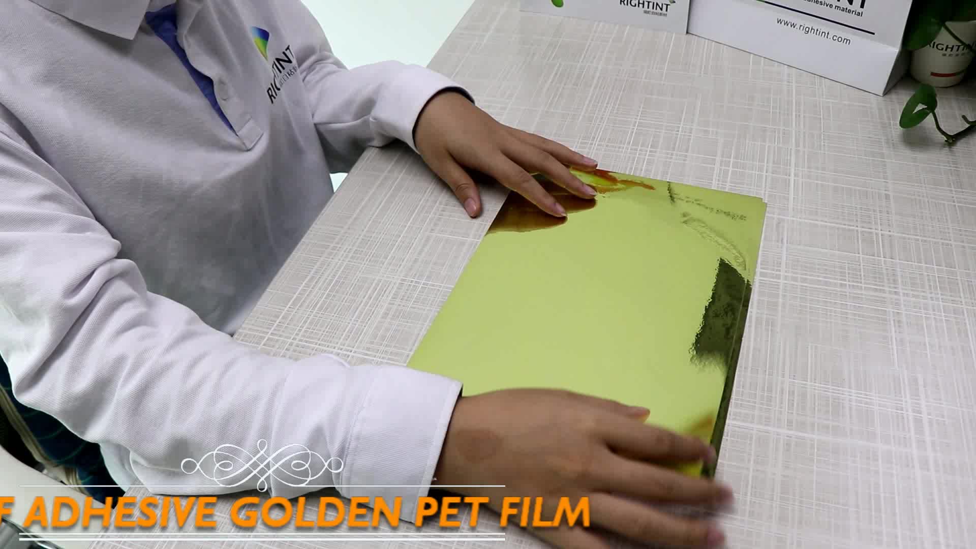 Factory Price Glossy Gold Aluminum Foil Self Adhesive Metal Paper Sheet