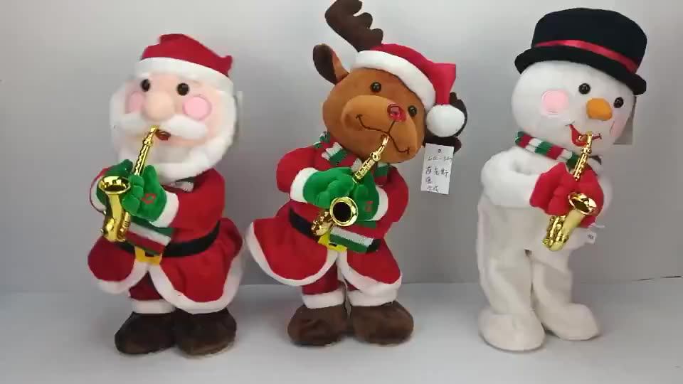 Highquality Musical Dancing Christamas Doll Toy With Saxophone Santa