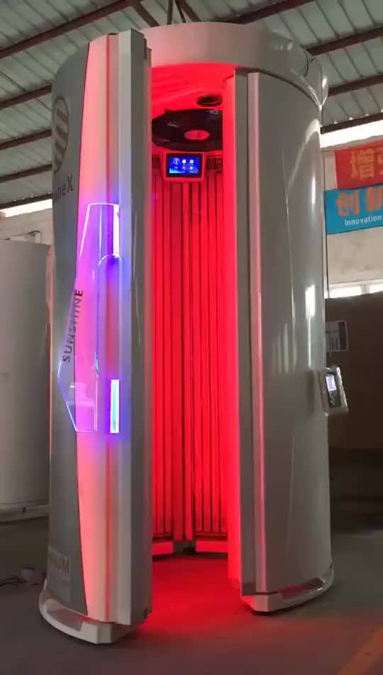 Cosmedico Rubino Lamps Uv And Red Light Tanning Machine F10 Vertical Solarium Machine For