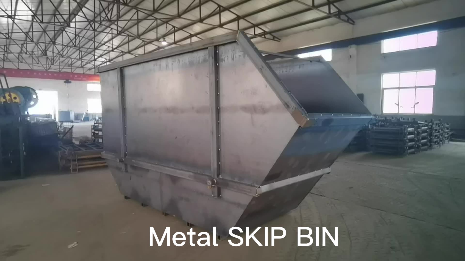 Steel Dumpster Waste Management Forklift Flat Pack Skip Bin Container
