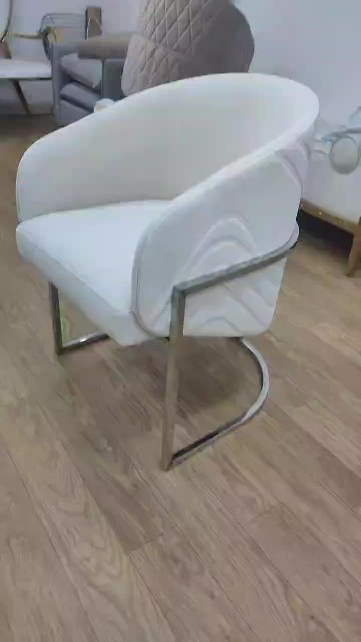 2023 Luxury High Quality Dining Chair Gold Stainless Steel Velvet Restaurant Chair For Home