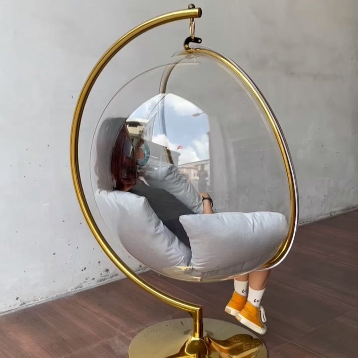 Modern Popular Bubble Chair With Stand A Frame Patio Swing Golden Egg