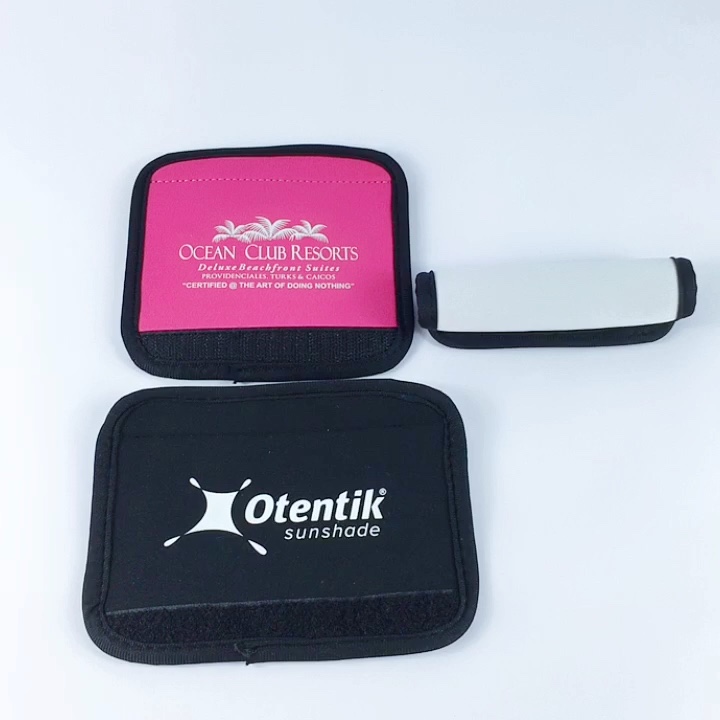 White Blank Small Moq Neoprene Luggage Handle Covers Travel Bags Handle