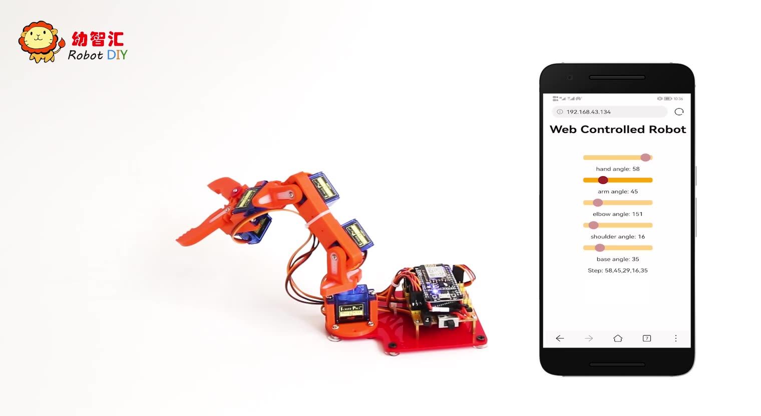 Kit De Bras De Robot En Métal Waveshare 4-DOF Pour Raspberry Pi T%c3%a9l%c3%a9commande Bluetooth Wifi Pris Kit De Bras De Robot En Métal Waveshare 4-DOF Pour Raspberry Pi T%c3%a9l%c3%a9commande Bluetooth Wifi Pris