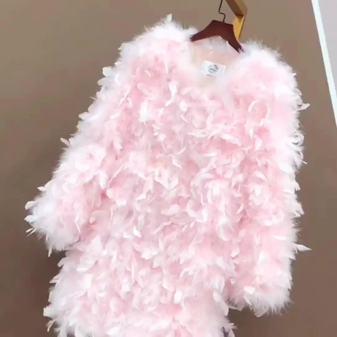 feathers coat