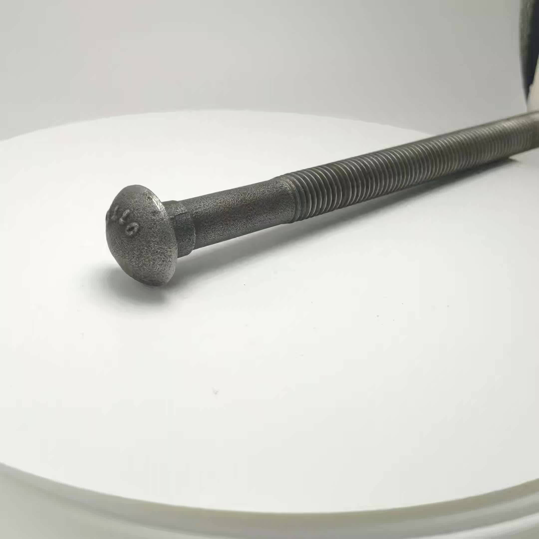 High Strength Oval Neck Track Bolt Railway Bolts And Nuts Round Head