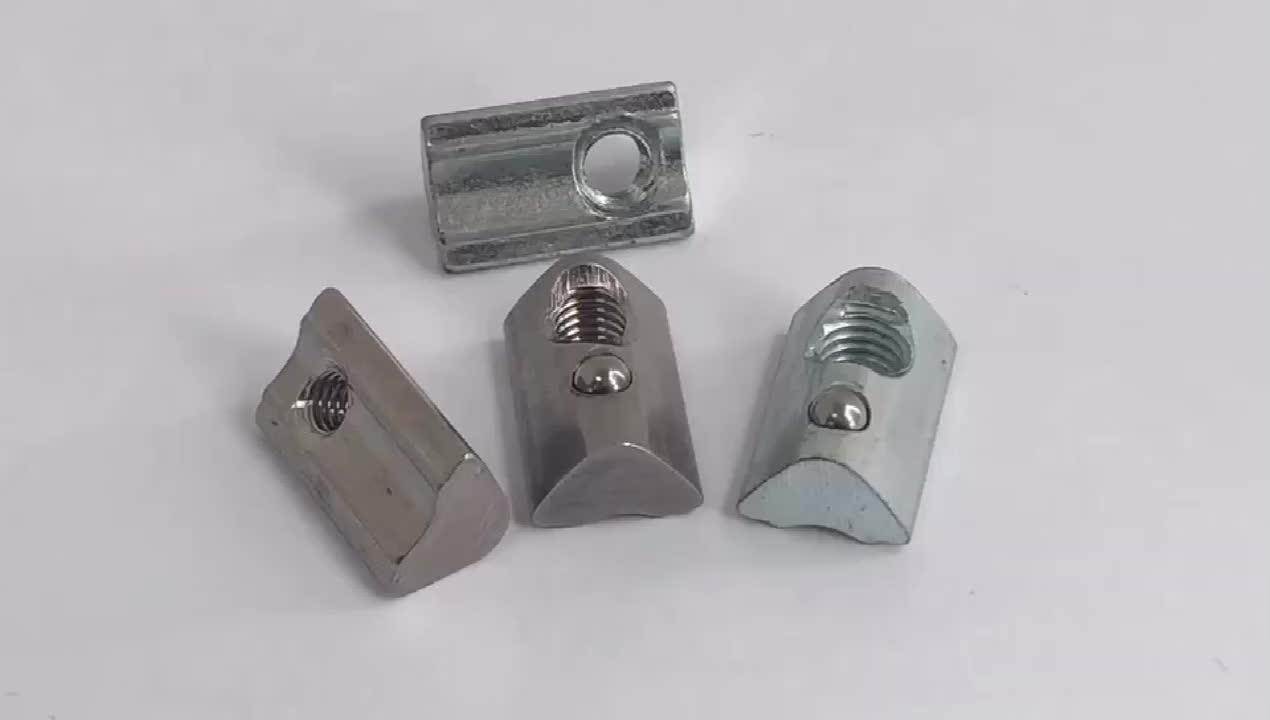 Aluminium Profile Accessories Polished Sliding Stainless Steel Tnut M3
