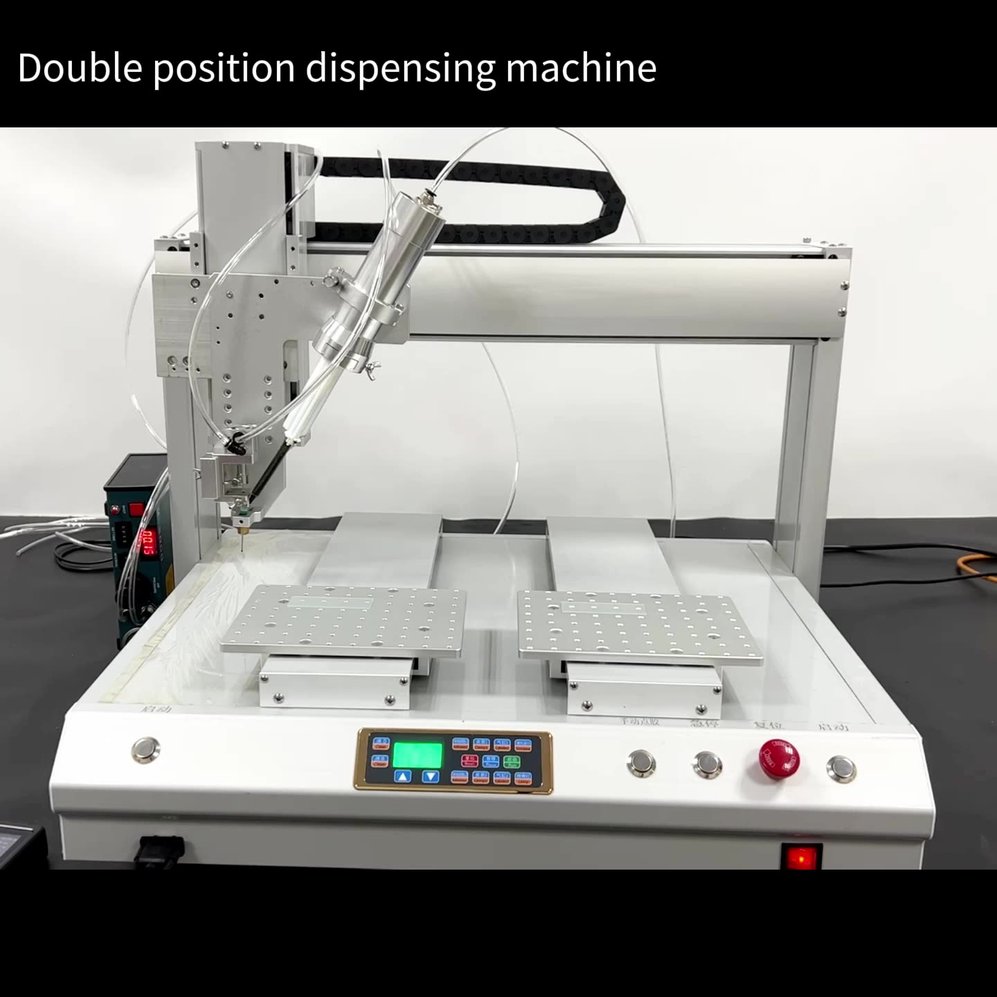 3 Axis Dual Station Automatic Desktop Automatic Glue Dispenser 360