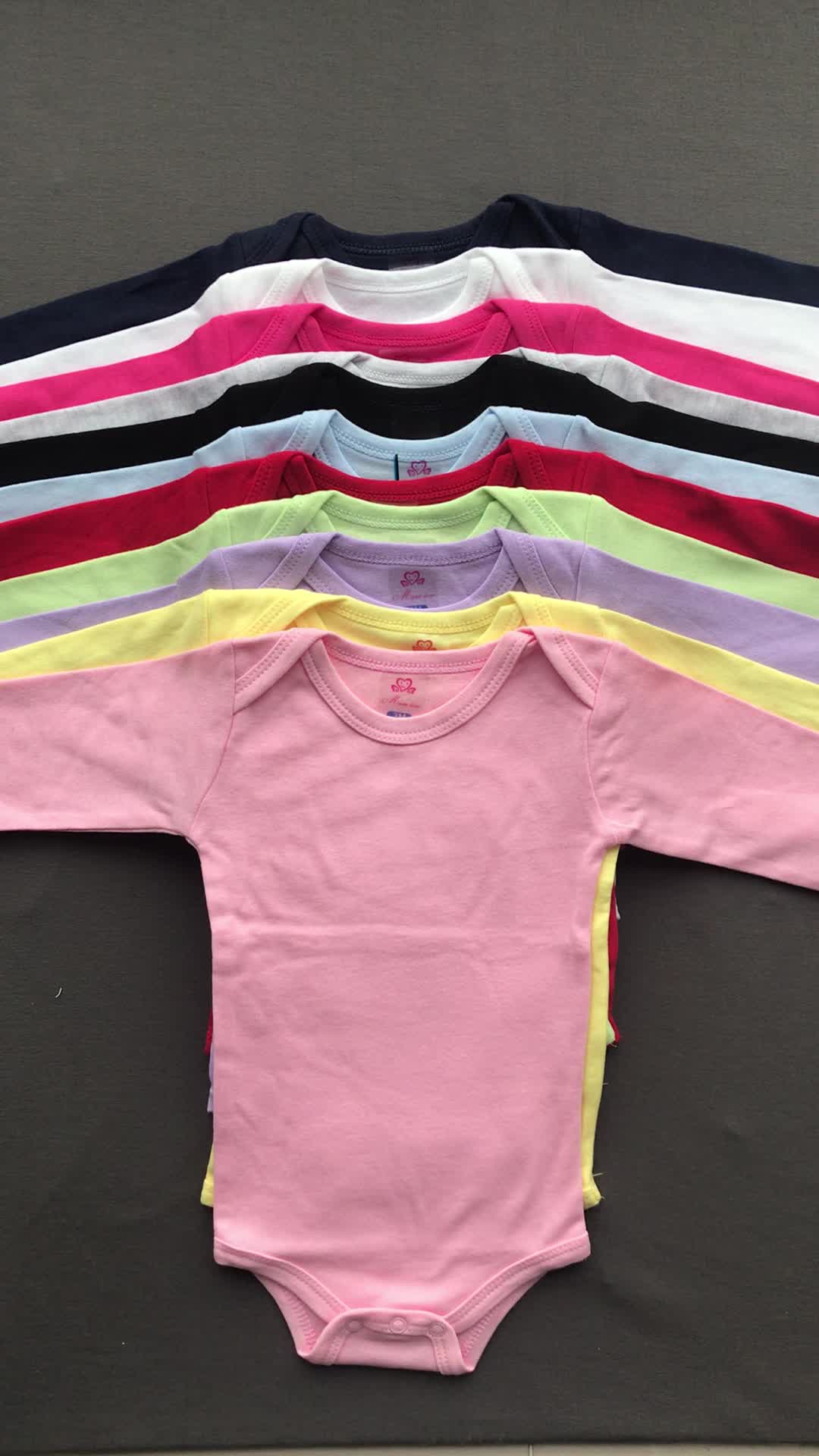 Wholesale Baby Clothes Newborn Romper Long Sleeves Plain Blank Baby Bodysuit Buy High Quality