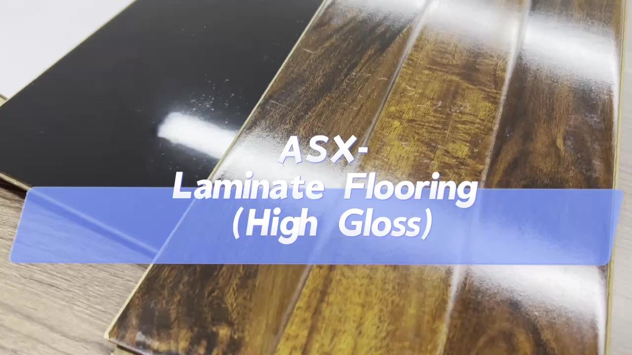 High Gloss White Vinyl Flooring Ac4 8mm Very Shiny Laminate Flooring