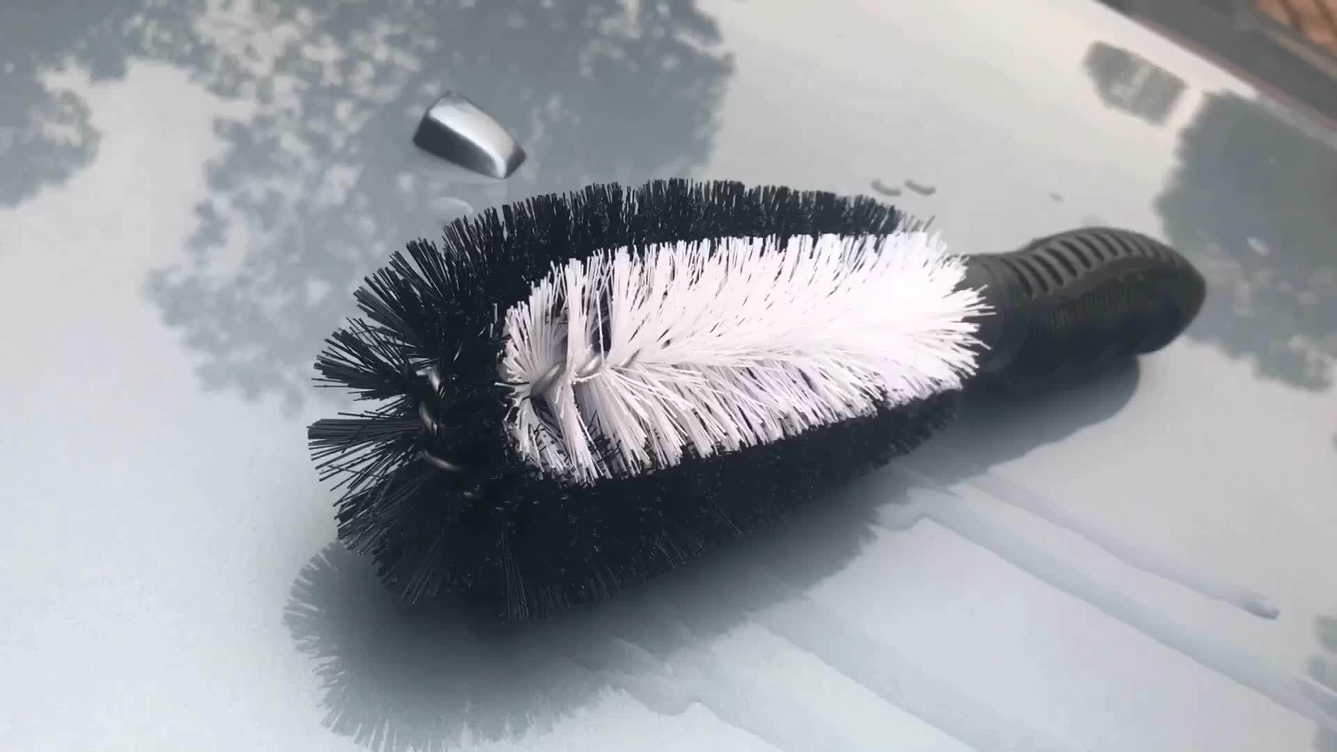 Small Plastic Cleaning Detail Tire Sweeper Brushes Car Water Powered