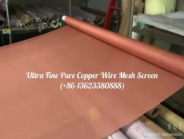 Ultra Fine Faraday Cage 400 Mesh Pure Red Copper Wire Mesh 500 Mesh