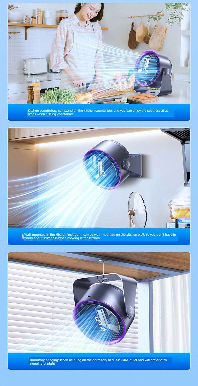 USB-вентилятор 桌面风扇家用usb可充电办公室工位桌上小风扇学生宿舍上课静音大风力小型超强力制冷电风扇超长续航2025新款 652242195