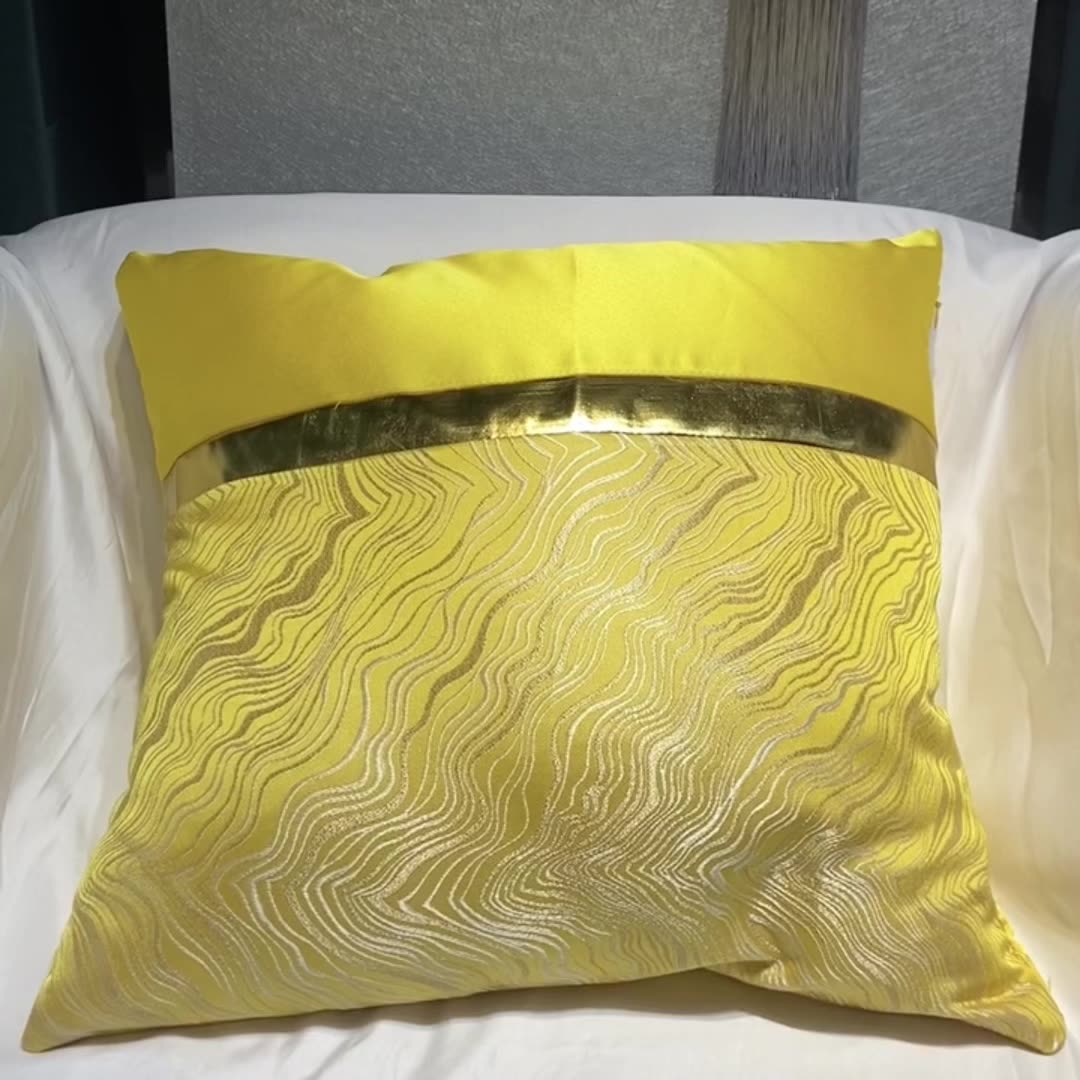 Wholesale Leather Grey White Gold Decorative Pillow Covers Luxury