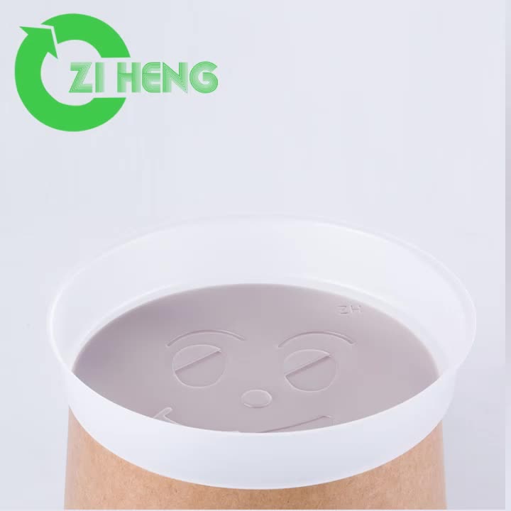 Plastic Plate Disposable Divided Plate With 1100ml Kraft Paper Salad