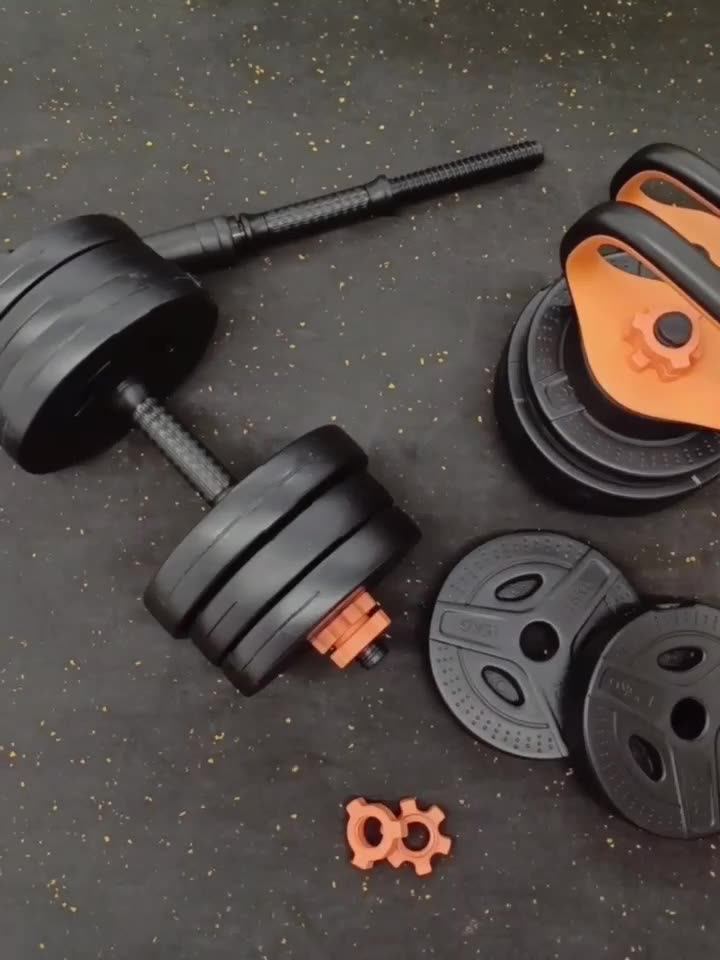 Adjustable Detachable Dumbbell Barbell Kettlebell 6in1 Set And 4 In 1