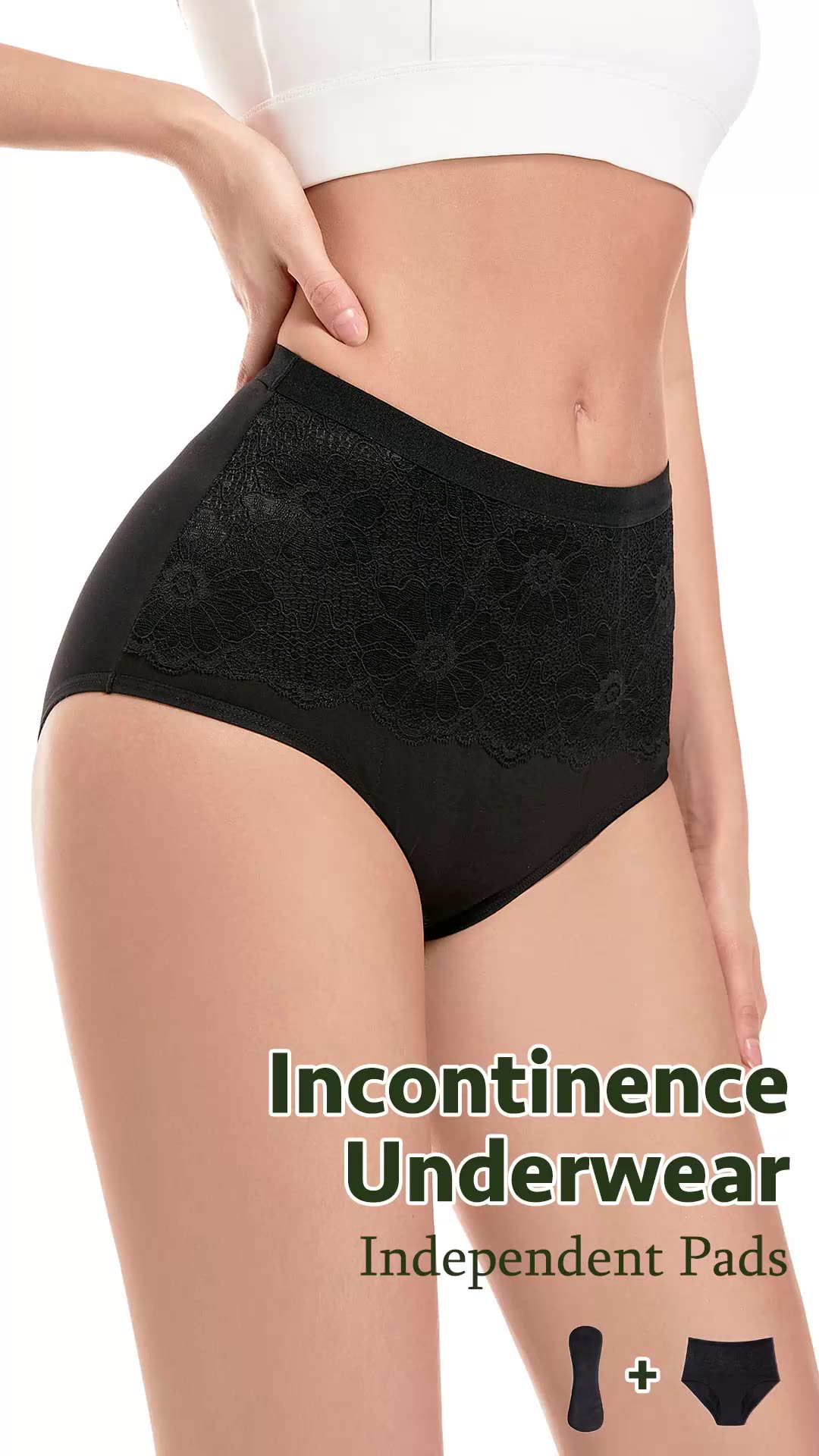 5 Layers Women's Period Incontinence Panties High Absorb Washable