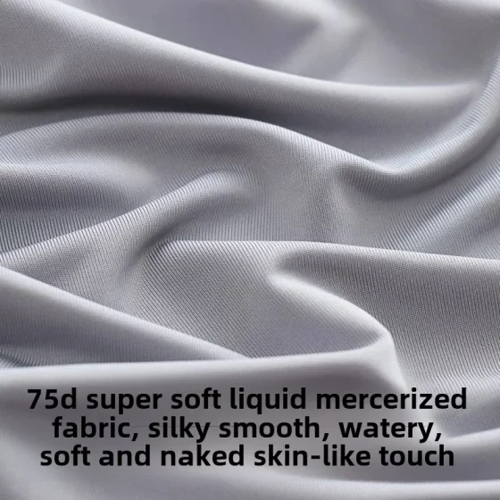 [Liquid Ice Silk] Spring and Summer Ultra-thin Men's Long-sleeved Nine-point Pants Pajamas Suit High-elastic Home Clothes