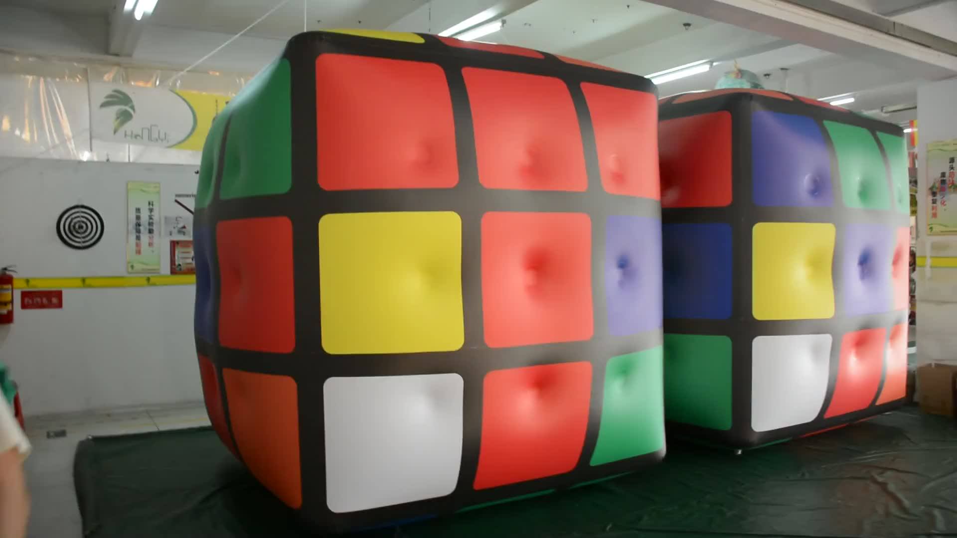 Custom Giant Inflatable Rubik's Cube Balloon,Magic Ball For Hanging